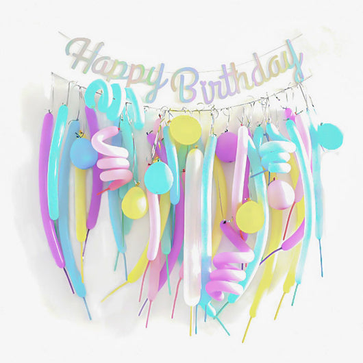 Pastel Happy Birthday Balloon Decor | The French Kitchen Castle Hill