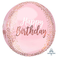 Pink Happy Birthday Orbz Foil