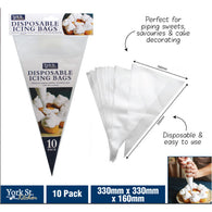 Clear Piping Bags - Disposable 10 pk