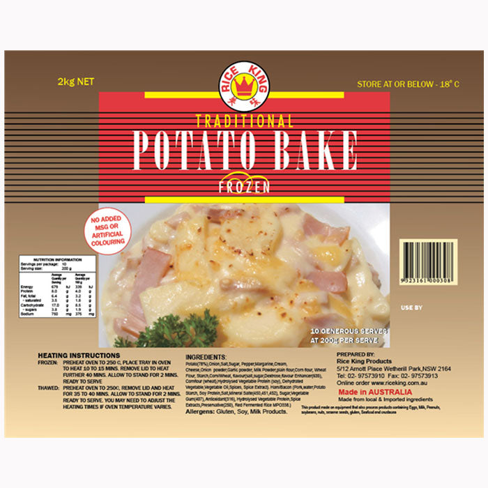 Rice King Potato Bake Gluten Free 200 g & 2 kg The French Kitchen