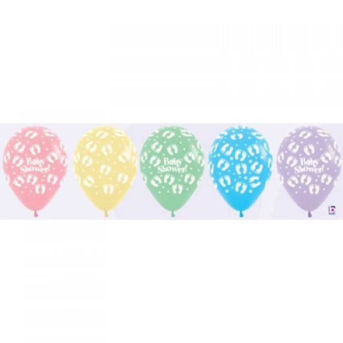 Helium Inflated 30cm Latex Balloons | Baby Shower | Pastels