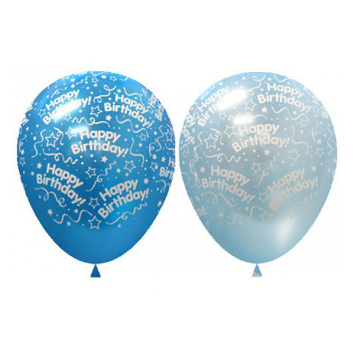 Helium Inflated 30cm Latex Balloons | Classic Happy Birthday