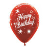 Helium Inflated 30cm Latex Balloons | Happy Birthday Bright