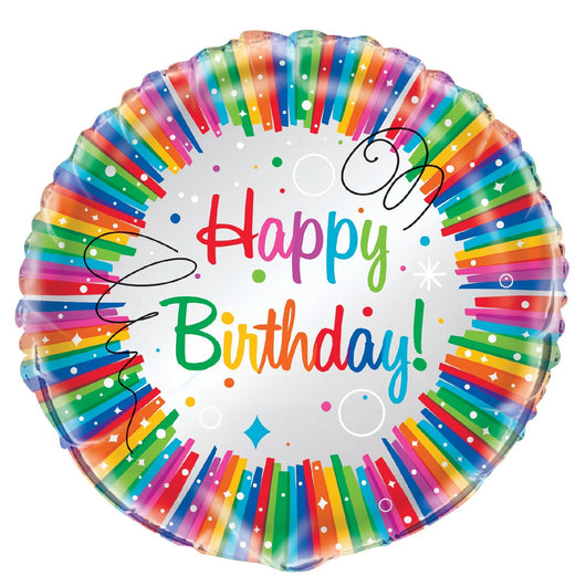 Rainbow Happy Birthday Foil Balloon