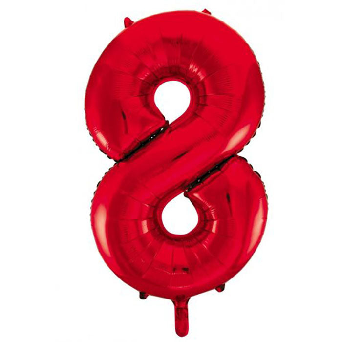 Red Jumbo Number Foils