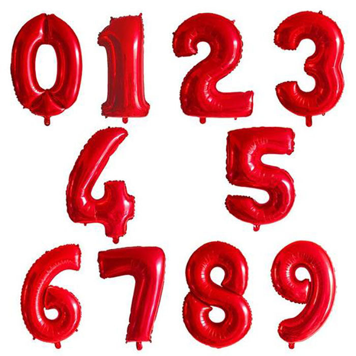 Red Jumbo Number Foils