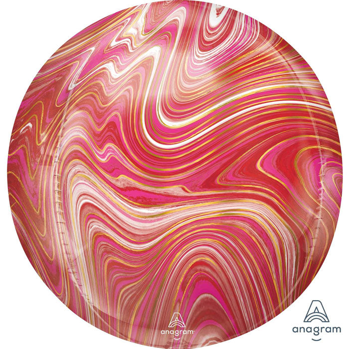 Red Marble Foil Orbz