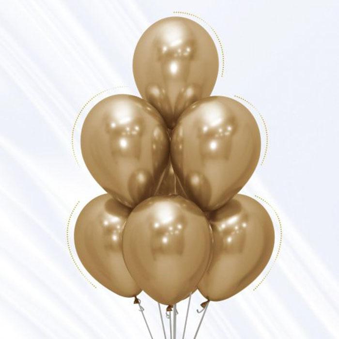 Gold Reflex Balloons 30cm | Biodegradable