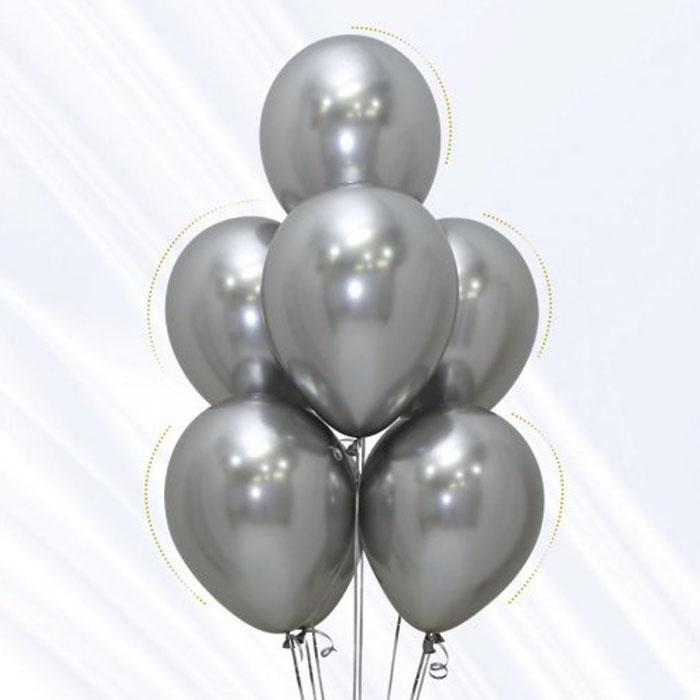 Silver Reflex Latex 30cm Balloons | The french Kitchen Castle Hill