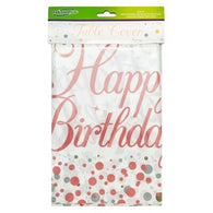 Rose Gold and White | Happy Birthday | Table cover