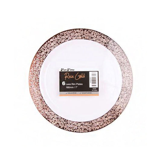 Rose Gold Reusable Plates | 7