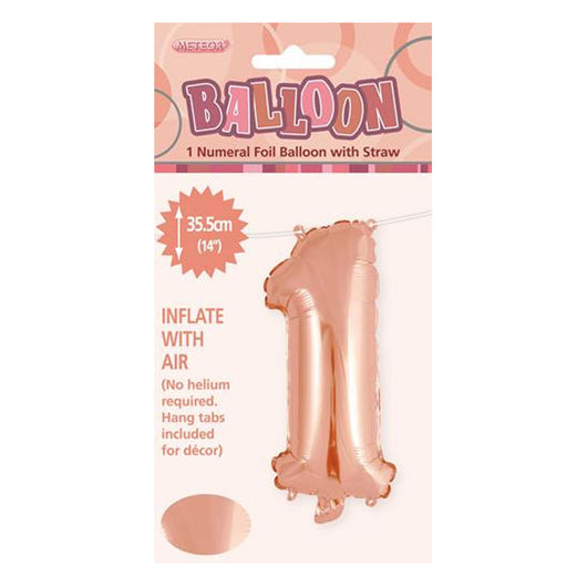 Air Filled Foil 1 Balloon Rose Gold 35cm | The French Kitchen Castle Hill