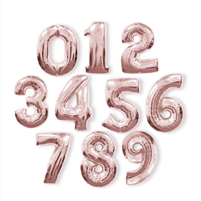 Rose Gold Jumbo Number Foils