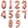 Air Filled Foil | 35cm | Rose Gold Numbers