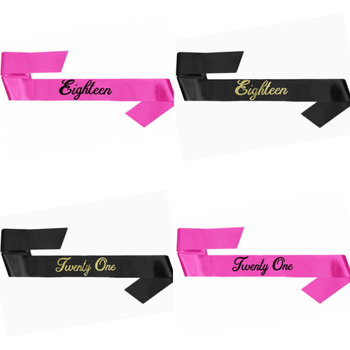 Birthday Sashes Eighteen & Twenty One | The French Kitchen Castle Hill