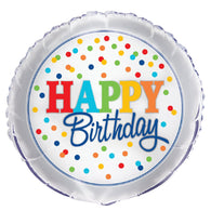 Polka Dot Happy Birthday Foil Balloon