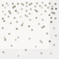 Silver Confetti Lunch Napkin | The French Kitchen Castle Hill