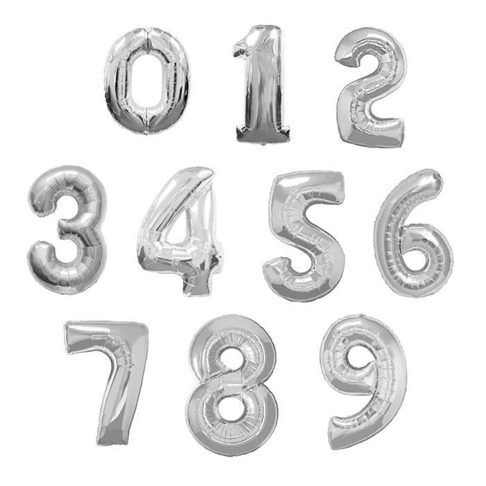 Silver Jumbo Number Foils