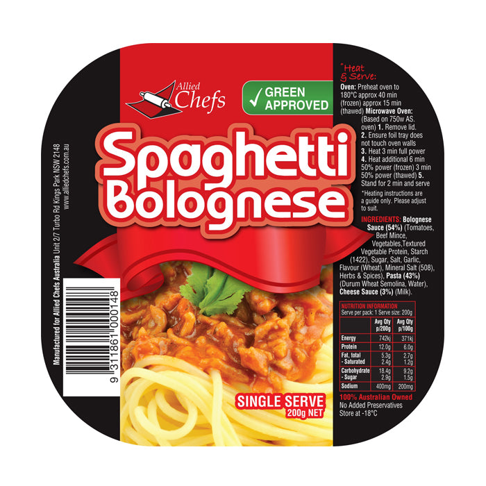 Allied Chefs, Spaghetti Bolognese 200g