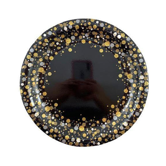 Black & Gold Sparkle Plate | The French Kitchen Castle Hill