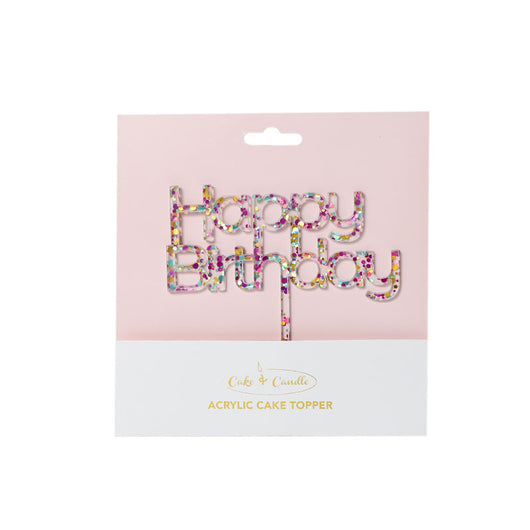 Sprinks | Rainbow Happy Birthday Cake Topper