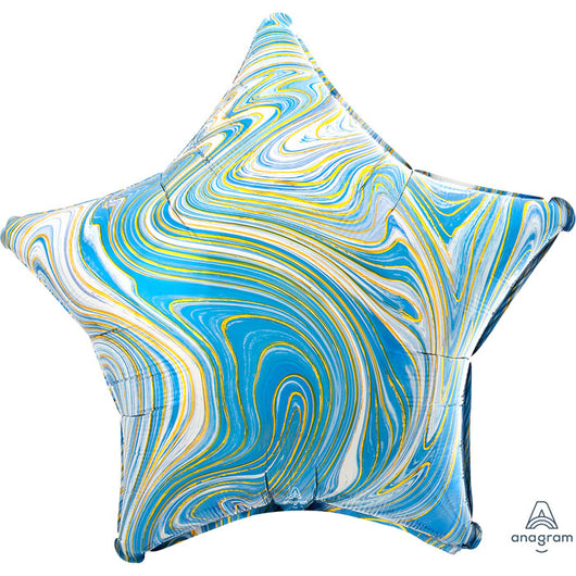 Marblez Blue Star Foil Balloon | The French Kitchen Castle Hill