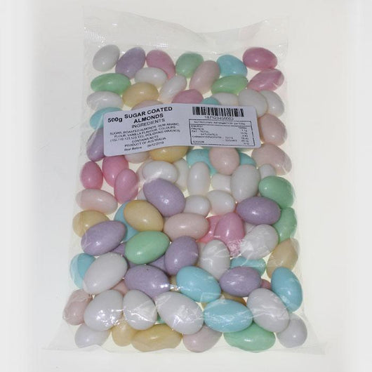 sugar coated almonds white 500g bag