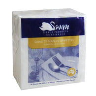 Quality Napkin Serviettes | White 90 pack