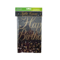 Black and Gold | Happy Birthday | Table cover