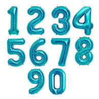 Jumbo Foil Number Balloons | Teal 86cm | The French Kitchen Castle Hill