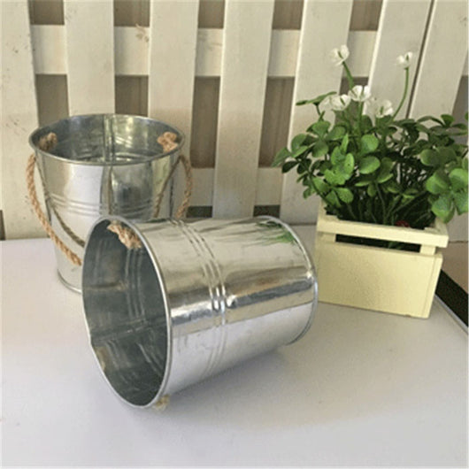 Rustic Silver Tin Bucket | The French Kitchen Castle Hill