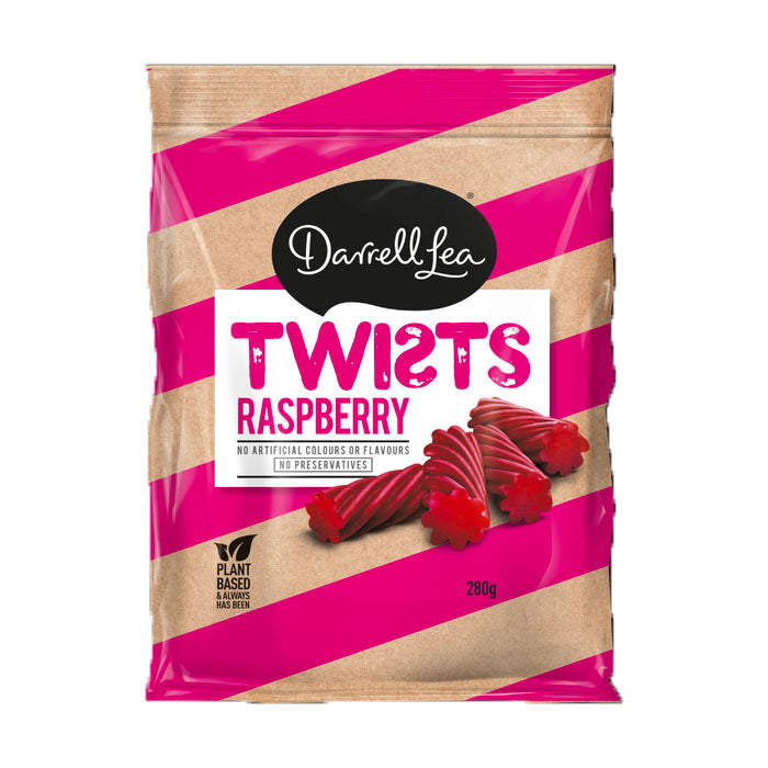 Darrell Lea Raspberry Liquorice Twists | 280g
