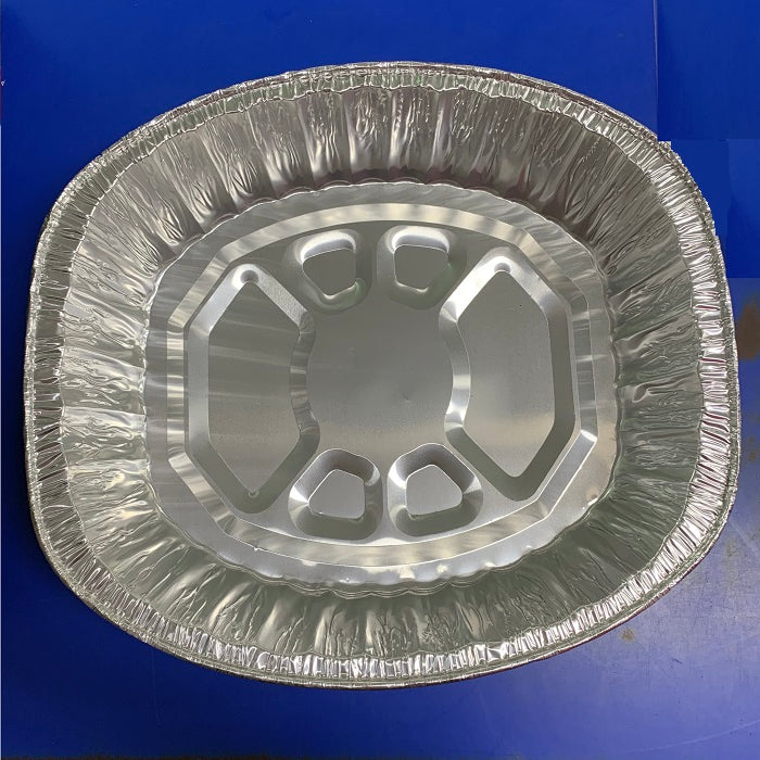 Disposable Oval Shape Turkey Roasting Aluminum Foil Tray