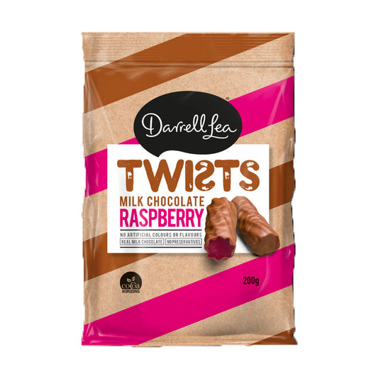 Darrell Lea Milk Chocolate Raspberry Twists | 280g