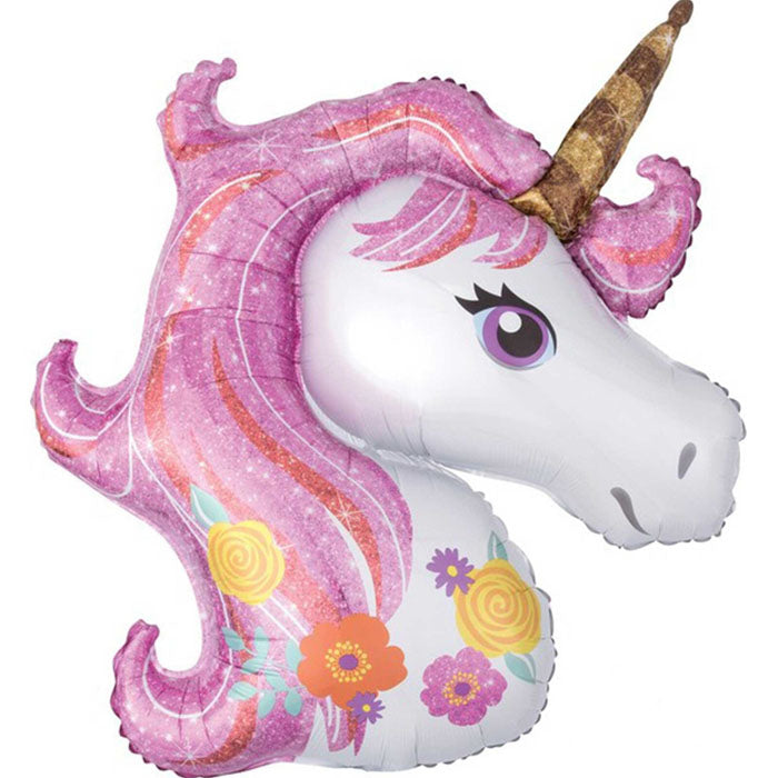 Unicorn Head Happy Birthday Foil Balloon