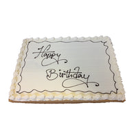 Happy Birthday Vanilla Cake Full Slab