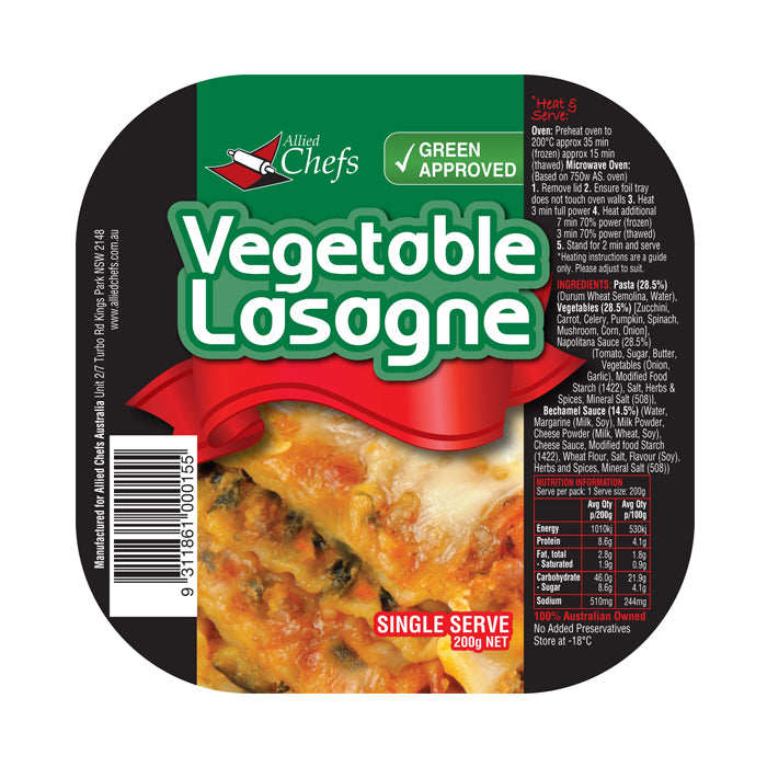 Vegetable Lasagne 200g