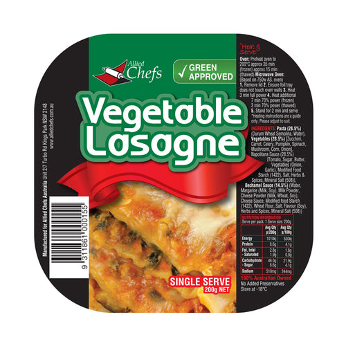 Vegetable Lasagne 200g