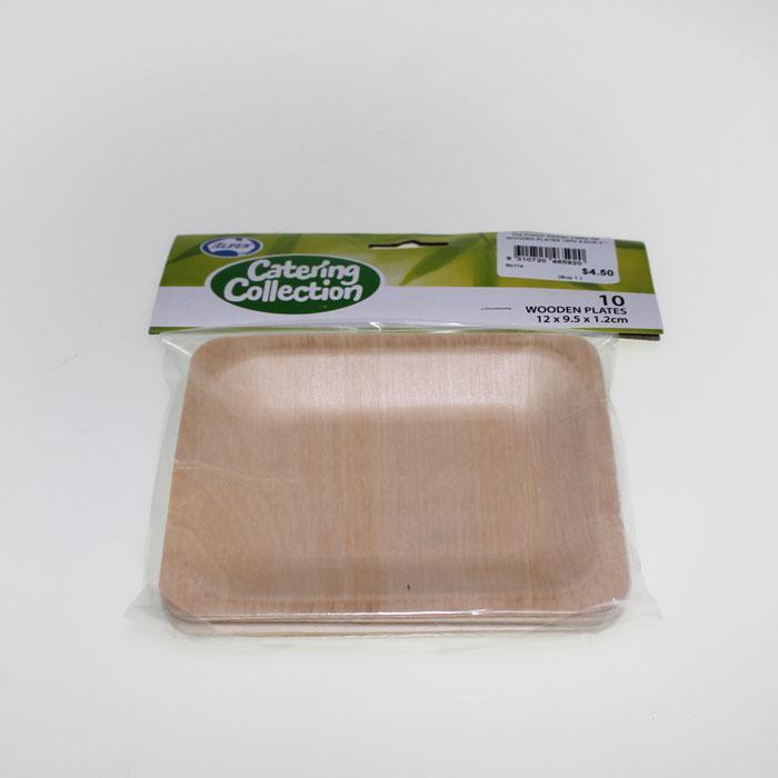 Wooden Plates 10 pack - 3 sizes
