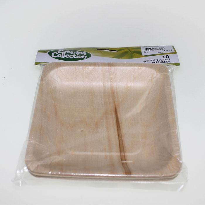 Wooden Plates 10 pack - 3 sizes